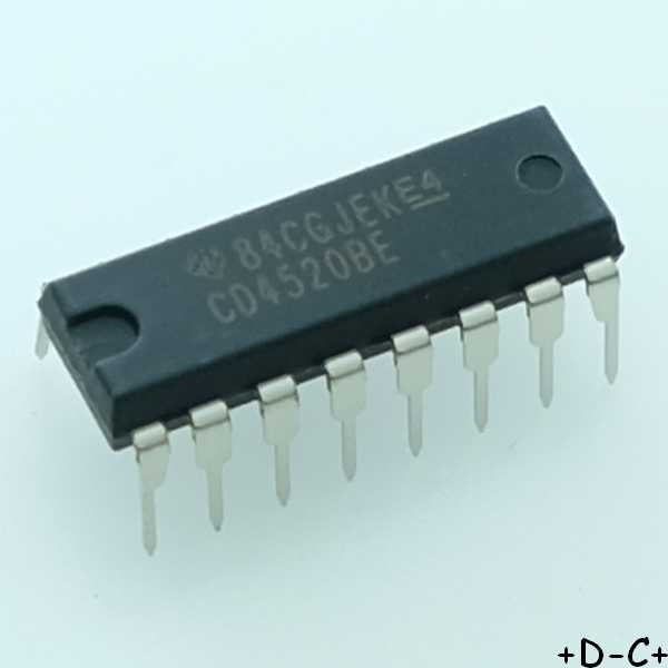 CD4520BE CMOS Dual binary up counter DIP-16 Texas