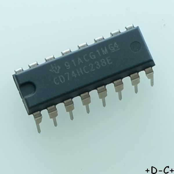 CD74HC238E 3 to 8 line Decoder/Demultiplexer DIP-16 Texas RoHS