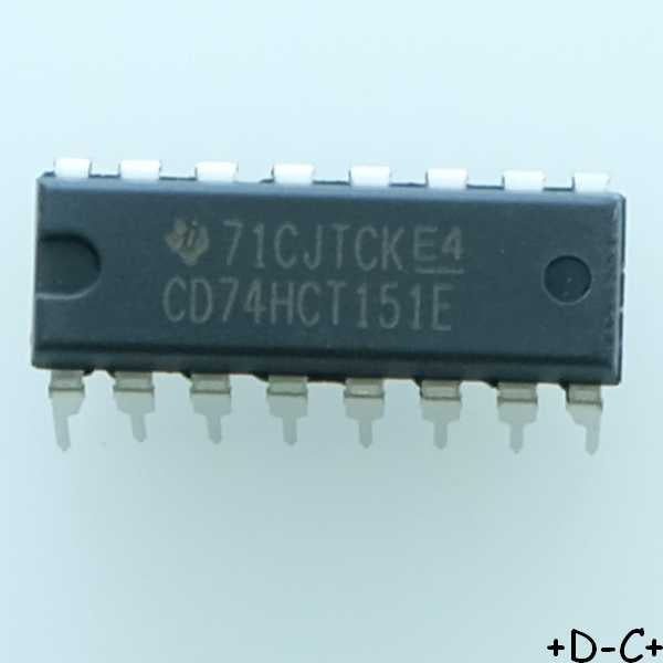 CD74HCT151E Multiplexeur DIP-16 Texas RoHS