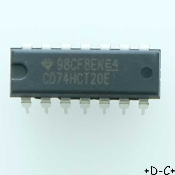 CD74HCT20E CMOS Logic Dual 4-Input NAND Gates DIP-14 Texas RoHS