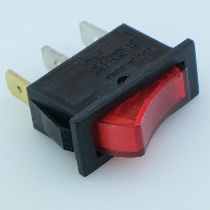 Commutateur à bascule ON-OFF SPST 125V 16A Voyant rouge CM102J3RS205QA8 CK - Distri-Compo