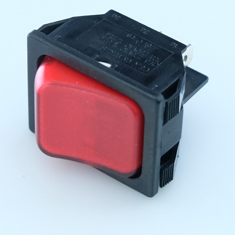 Commutateur à bascule ON-OFF DPST 10A 250VAC 30.4x22.2mm rouge CN202J3RS215Q7 CK - Distri-Compo
