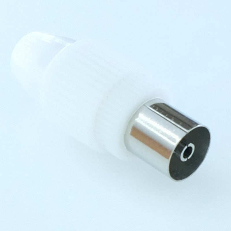 Fiche coaxiale femelle à visser 9.5mm plastique 75ohm