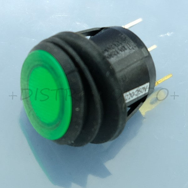 Interrupteur bascule rond unipolaire IP65 ON OFF 250V 10A Vert