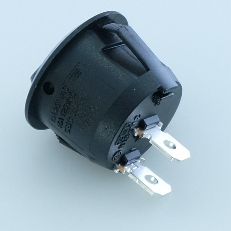 Interrupteur bascule rond 1x ON - OFF SPST 250V 10A noir