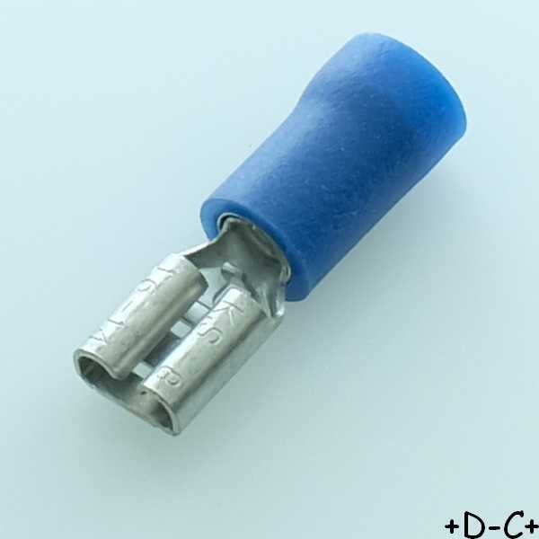 Cosse plate femelle 4.8x0.8mm bleue RND Connect