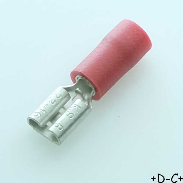 Cosse plate femelle 4.8x0.8mm rouge RND Connect