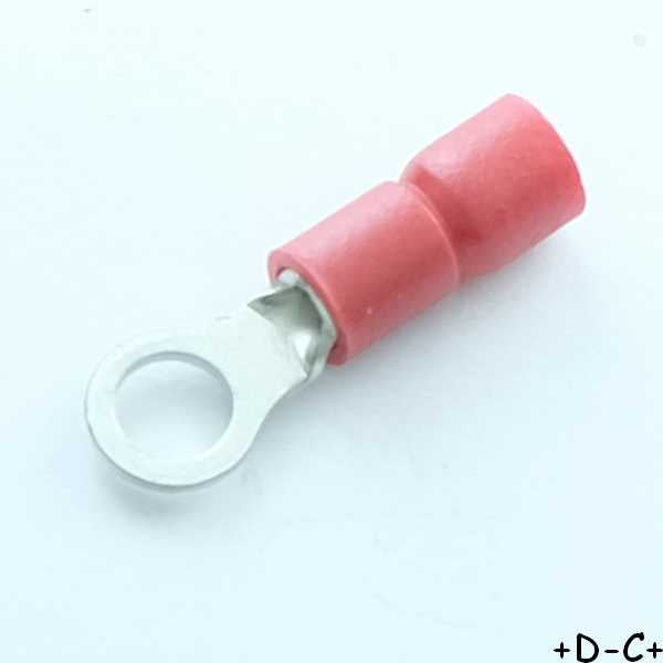 Cosse a oeillet 4.3mm a sertir rouge RND Connect