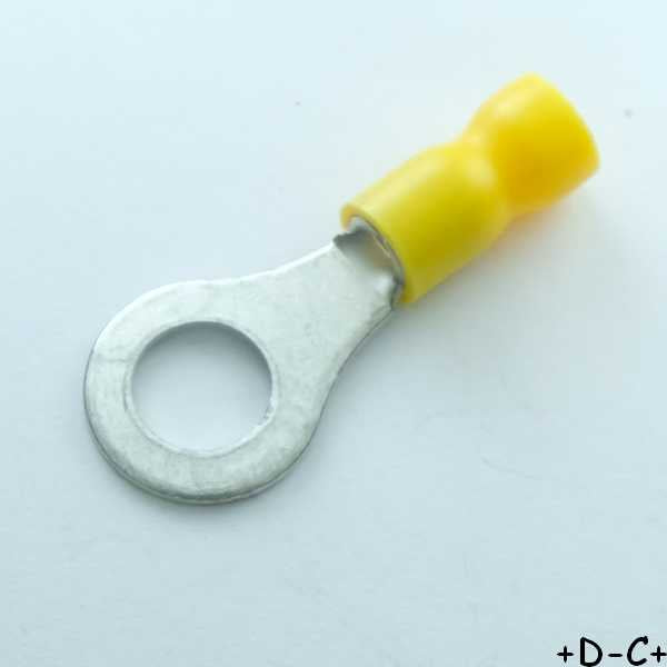 Cosse a oeillet 8.4mm a sertir jaune RND Connect - Distri-Compo