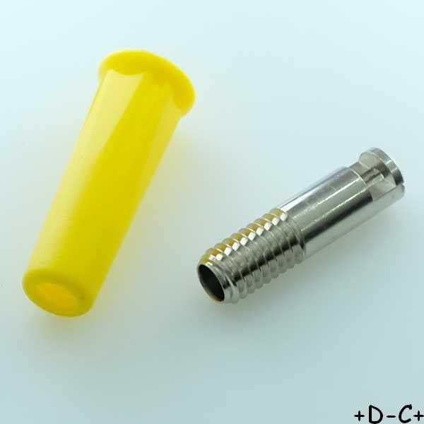 Connecteur Banane femelle 4mm isolée jaune CT2213-4 Cal Test