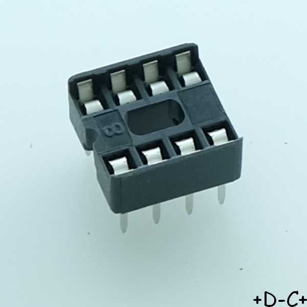 Support C.I. 8 broches DIP pas2.54 7.62mm Amphenol
