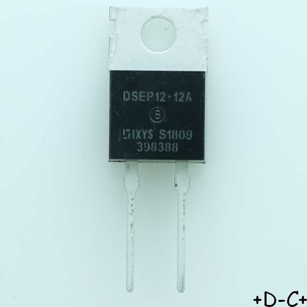 DSEP12-12A HiPerFREDTM Epitaxial Diode 1200V 15A TO-220AC RoHS IXYS
