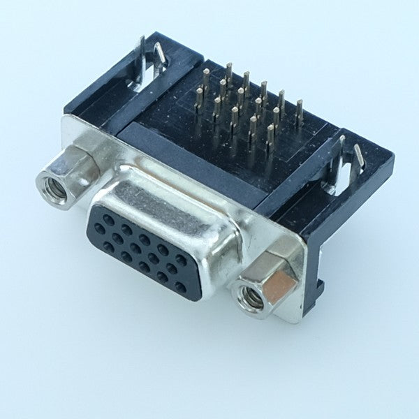 Connecteur D-SUB 15 broches coudé haute densité femelle PCB
