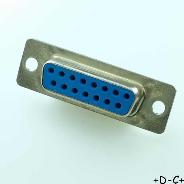 Connecteur D-SUB 15 broches femelle a souder sur fils