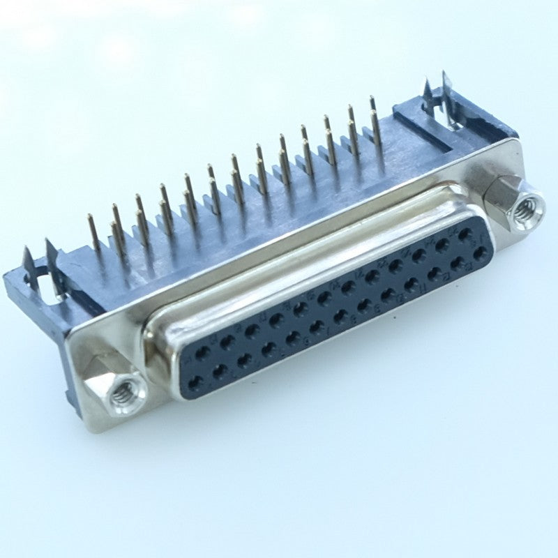 Connecteur D-SUB 25 broches coudé femelle norme EURO 9.4mm - Distri-Compo