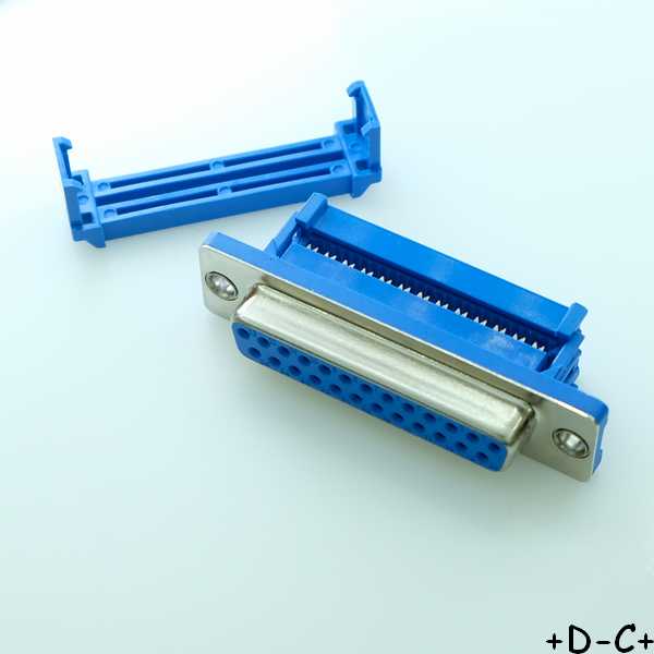 Connecteur D-SUB 25 broches femelle à sertir + isolateur