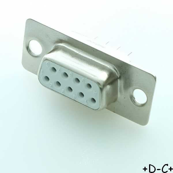 Connecteur D-SUB 9 broches femelle circuit imprimé