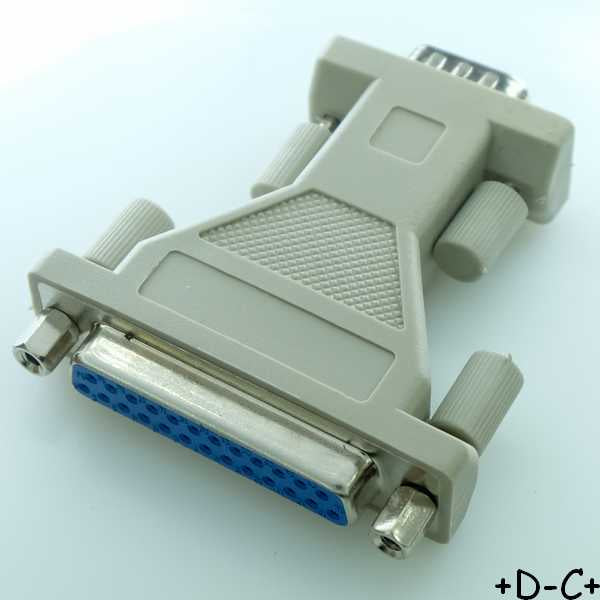 Adaptateur D-SUB 25 broches femelle vers D-SUB 9 broches mâle