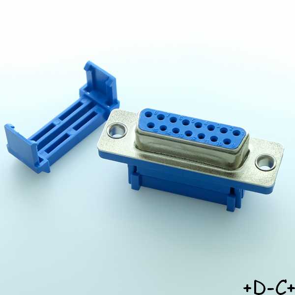 Connecteur D-SUB 15 broches femelle a sertir