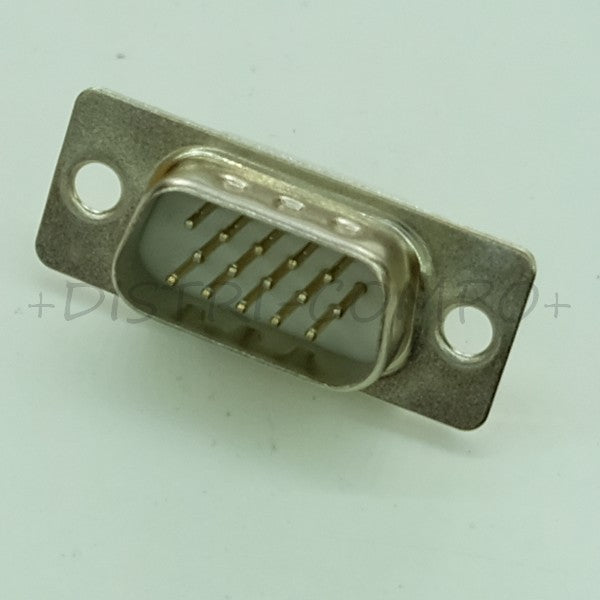 Connecteur D-SUB 15 broches haute densite male a souder sur fils
