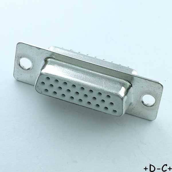 Connecteur D-SUB 26 broches haute densité femelle à souder sur fils