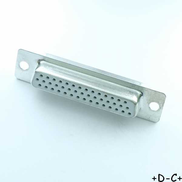 Connecteur D-SUB 44 broches haute densité femelle à souder sur fils