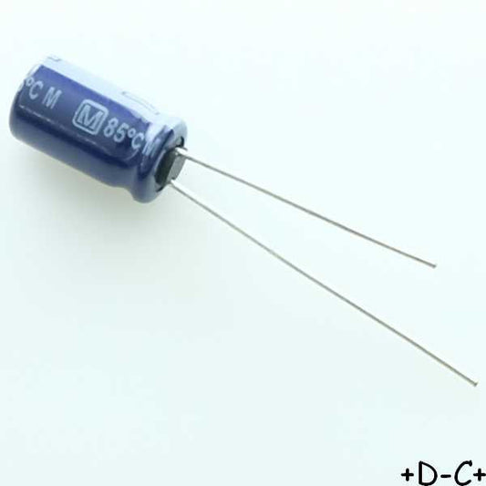 Condensateur 1µF 400V 6.3x11.2mm pas2.5 85° M-A Panasonic ECA2GM010