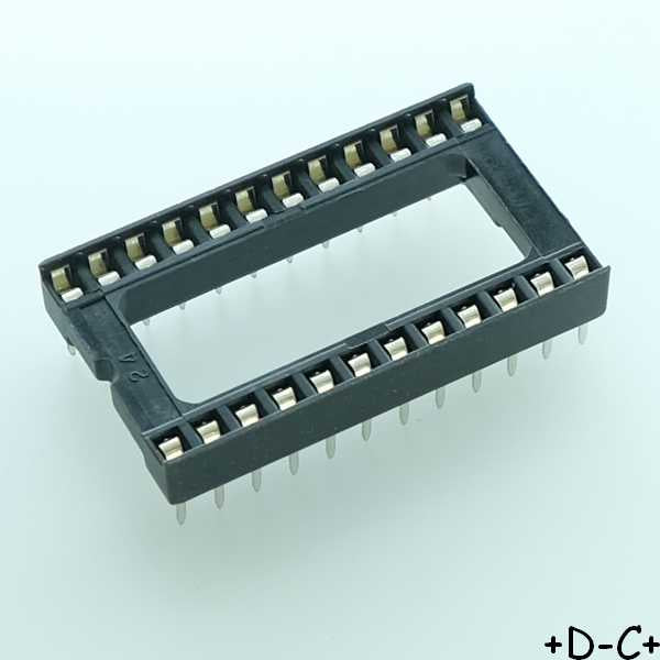 Support double contact 24 broches 15.24mm ED24DT On-Shore RoHS