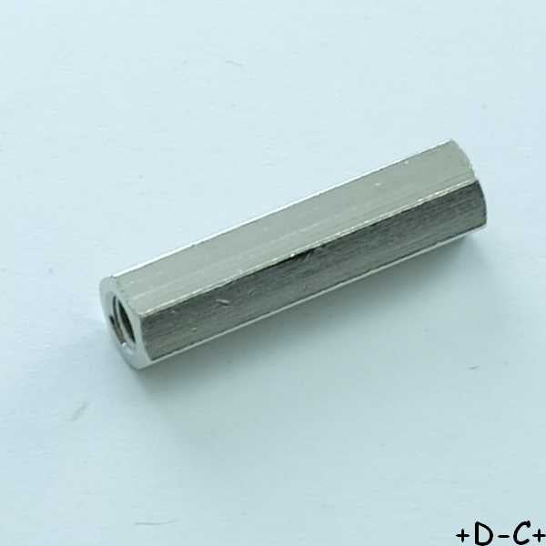 Entretoise 20mm M3 femelle femelle métal hexagonal