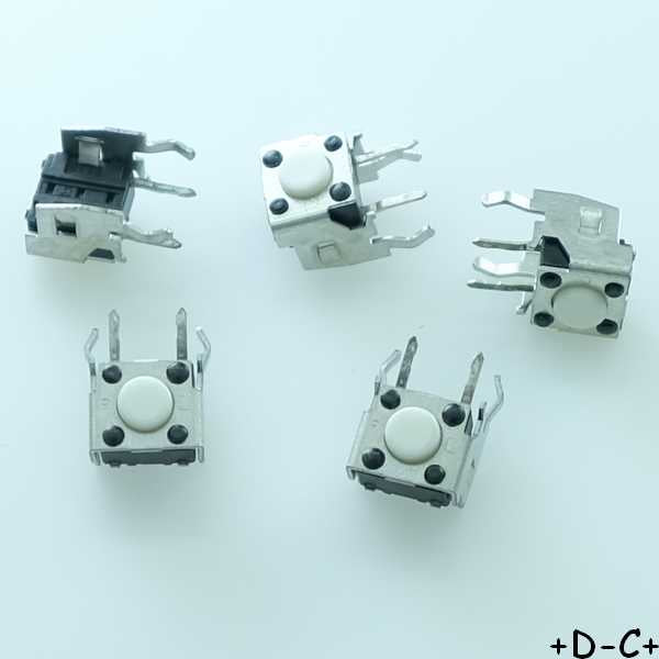 Commutateur Tactile N.O. SPST 20mA 15VDC 1.0N EVQ-PF003M Panasonic (lot de 5)