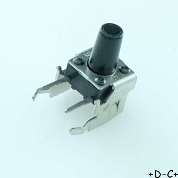 Commutateur Tactile N.O. SPST 20mA 15VDC 2.6N EVQ-PF308K Panasonic