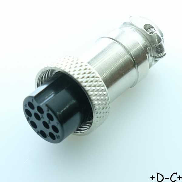 Fiche 10 broches femelle microphone radio