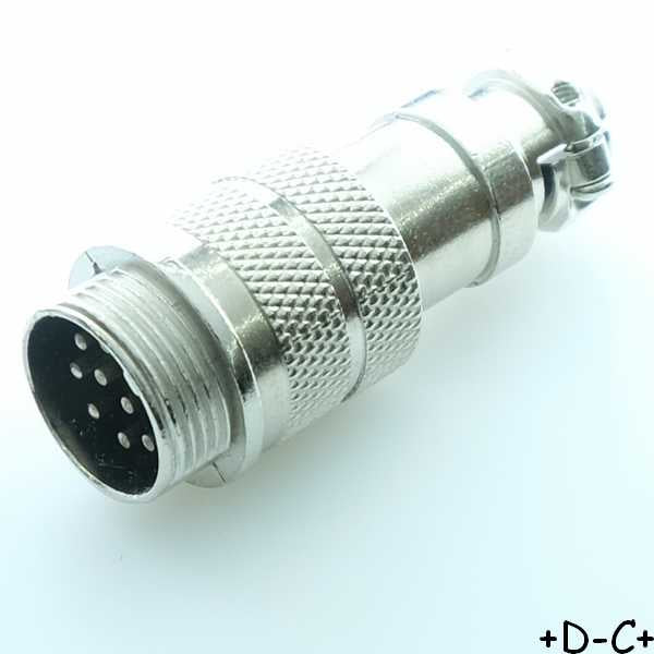 Fiche 10 broches male microphone radio