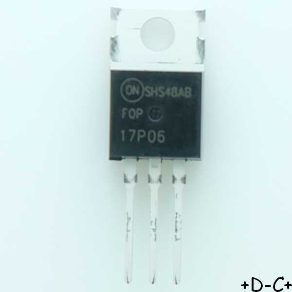 FQP17P06 Transistor MOSFET P 60V 17A TO-220 ONS