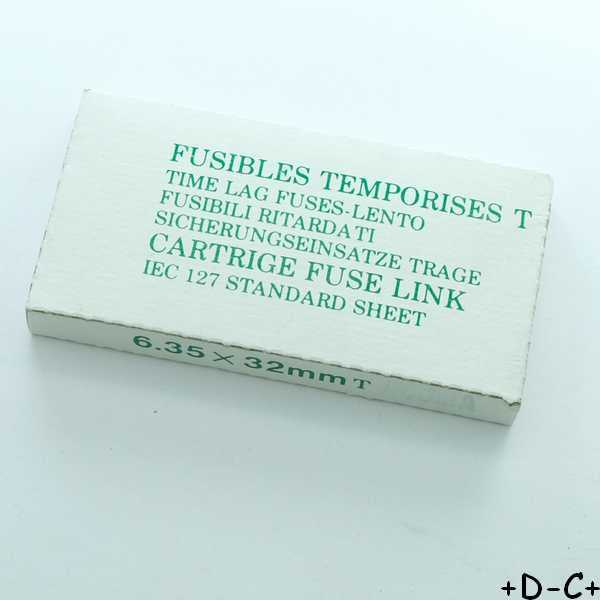 Fusible 800mA temporisé 6.3x32mm verre 250V (boite de 10)