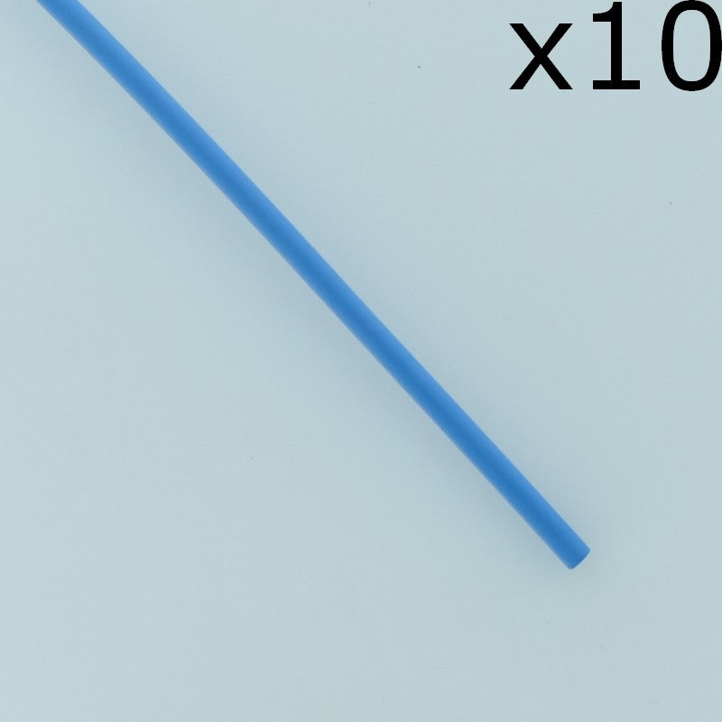 Gaine thermorétractable 1.6mm bleu 2:1 polyoléfine 10cm 600V 125° (lot de 10)