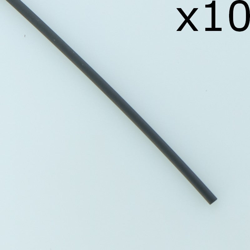 Gaine thermorétractable 1.6mm noire 2:1 polyoléfine 10cm 600V 125° (lot de 10)
