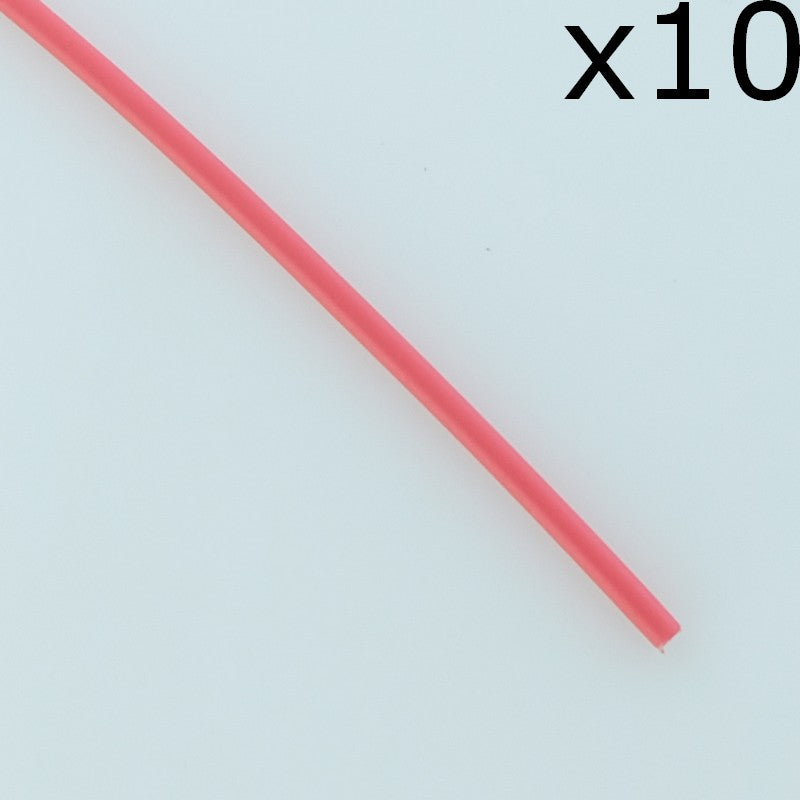 Gaine thermorétractable 1.6mm rouge 2:1 polyoléfine 10cm 600V 125° (lot de 10)