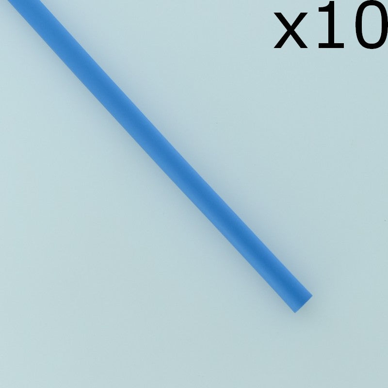 Gaine thermorétractable 2.4mm bleue 2:1 polyoléfine 10cm 600V 125° (lot de 10)