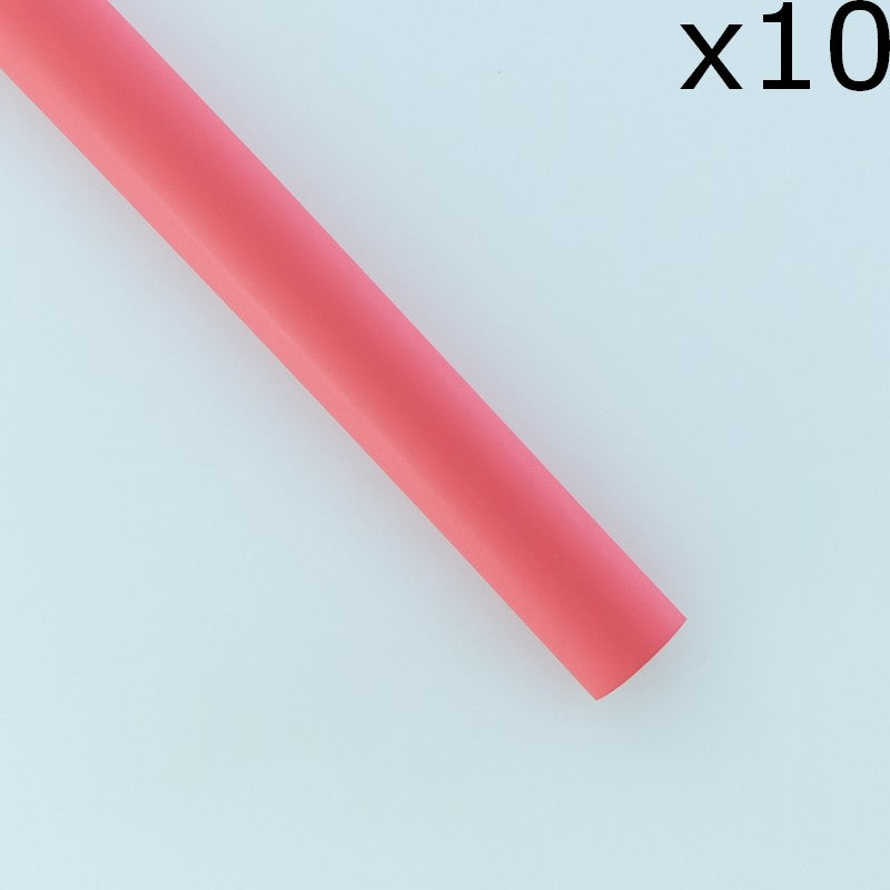 Gaine thermorétractable 6.4mm rouge 2:1 polyoléfine 10cm 600V 125° (lot de 10)