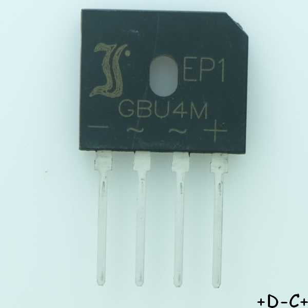 GBU4M Diode Rectifier Bridge 1KV 4A 4-Pin Diotec RoHS