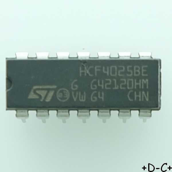 HCF4025BEY Triple 3-Input NOR Gate DIP-14 STM RoHS