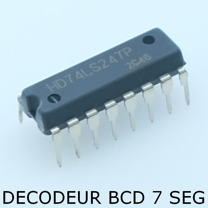 HD74LS247P-E - 74LS247 Decodeur BCD 7 segments DIP-16 Renesas - Distri-Compo