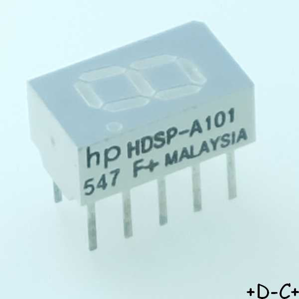 HDSP-A101 Afficheur 7 segments LED rouge - Distri-Compo