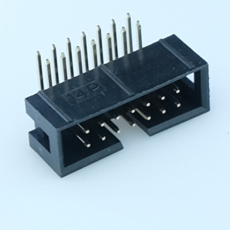 Connecteur HE10 14 points mâle coudé 2.54mm