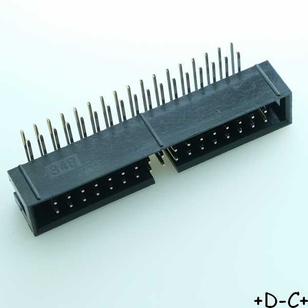 Connecteur HE10 34 points male coudé 2.54mm