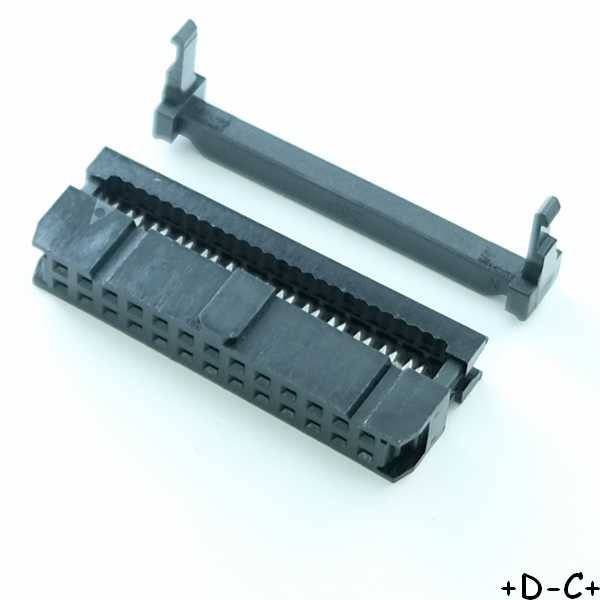 Connecteur HE10 26 points femelle barre antitraction pas2.54 DIN41651