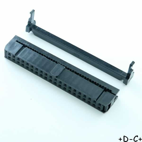 Connecteur HE10 40 points femelle barre antitraction pas2.54 DIN41651