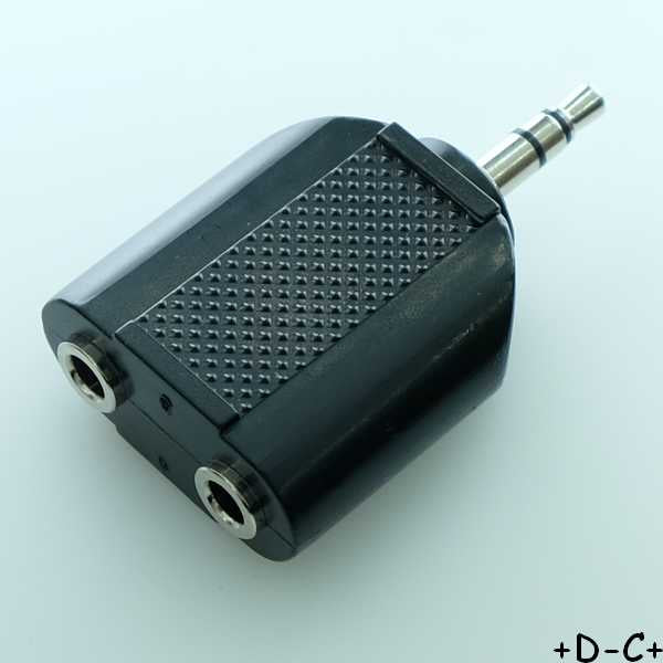 Adaptateur 2 Jack 3.5mm stéréo femelle Jack 3.5mm stéro mâle IA-S2S3535 Samesky