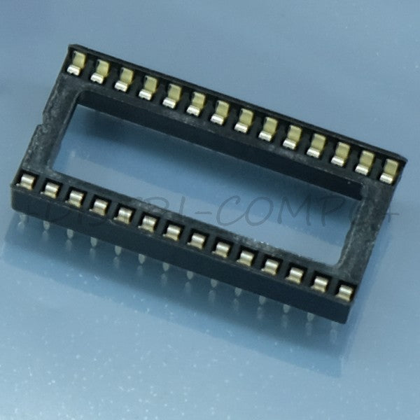 Support double contact 28 broches 15.24mm 2.54mm ICS-628-T Adam Tech